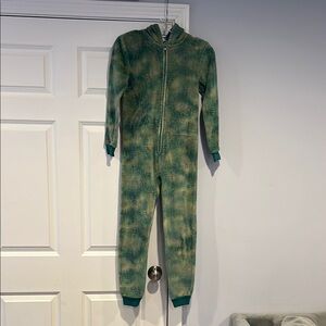 Green Tie-Dye Hooded Onesie - Like New